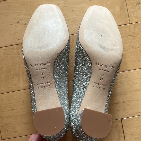 Kate Spade Dolores Silver Glitter Pumps - Gently worn, great condition! - Picture 3 of 6